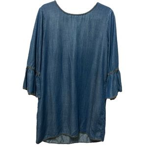 Anthropologie Chelsea & Violet Women's Blue Chambray BOHO‎ Denim Dress  Sz M